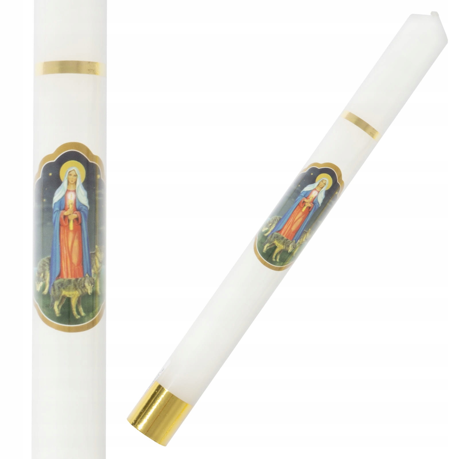 

Świeca Gromnica z Matką Bożą Gromniczną Mała Biała