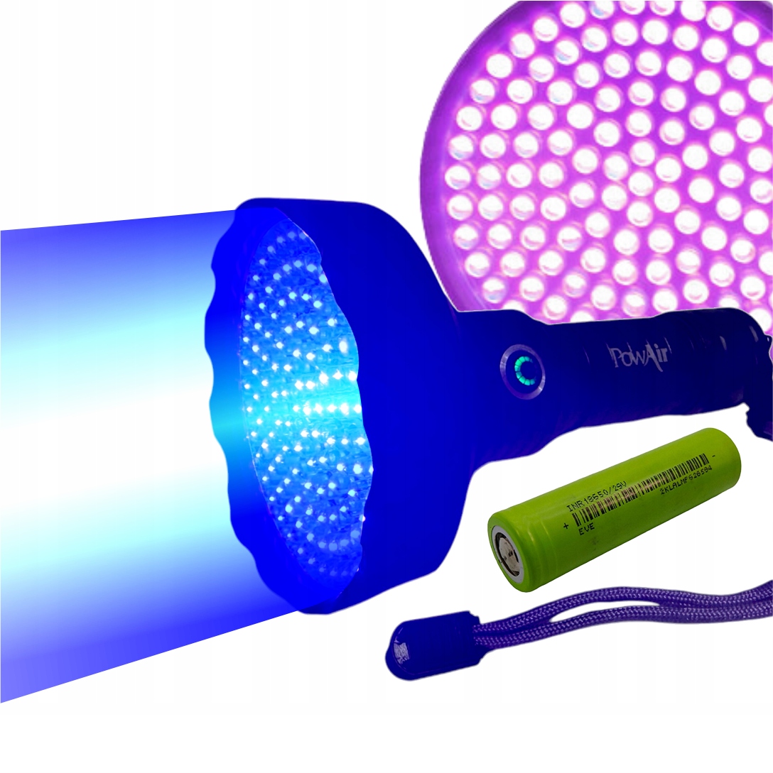 Detektor Latarka Uv PowAir Usb C znajdź Bursztyn akumulator 2850mAh