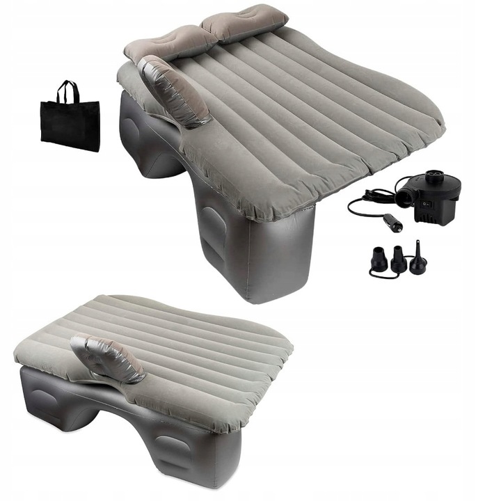 Materac samochodowy Ediesi z pompką 12V szary 140 x 80 cm
