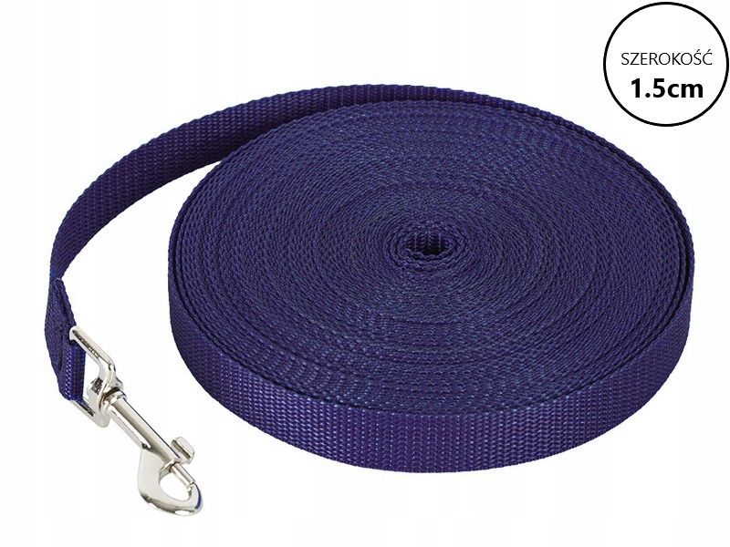 

Smycz Treningowa 1,5cm szkoleniowa Granatowa |10m