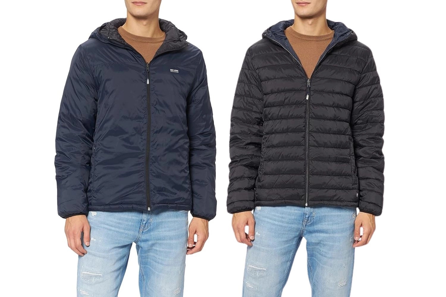 Pánská bunda Only&sons Onstrek oboustranná, tmavě modrá, černá, přechodová, vel. M