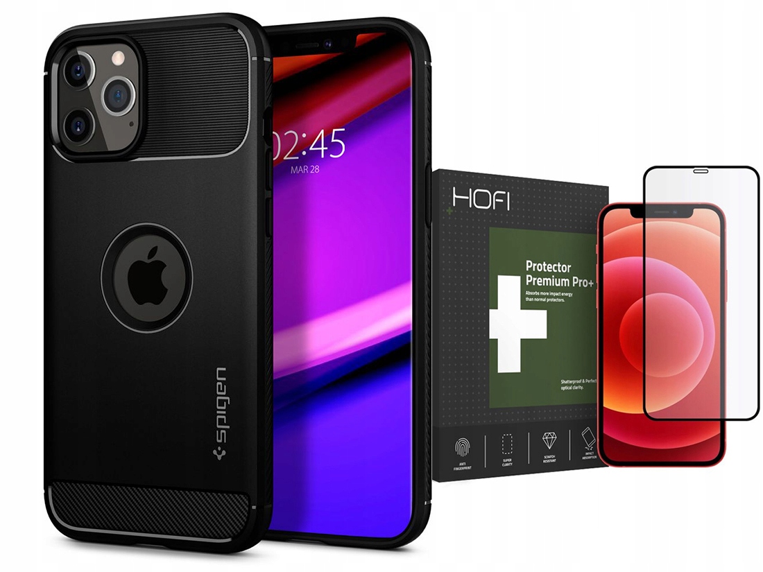 

Spigen Etui Case Do - Iphone 12/12 Pro +szkło Full