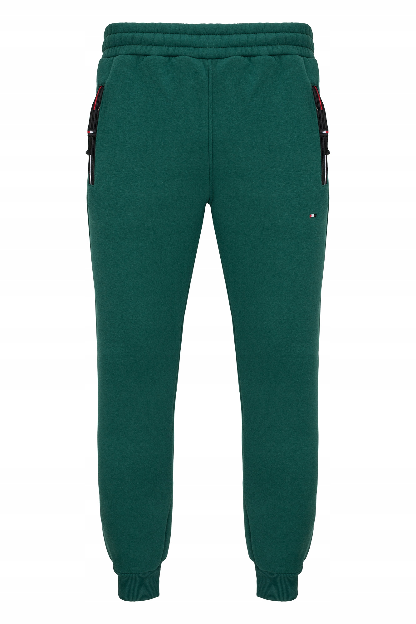 Pánské Tepláky Zelené S Zatepleným Stahovacím Páskem, Kapsy Na Zip: XXL