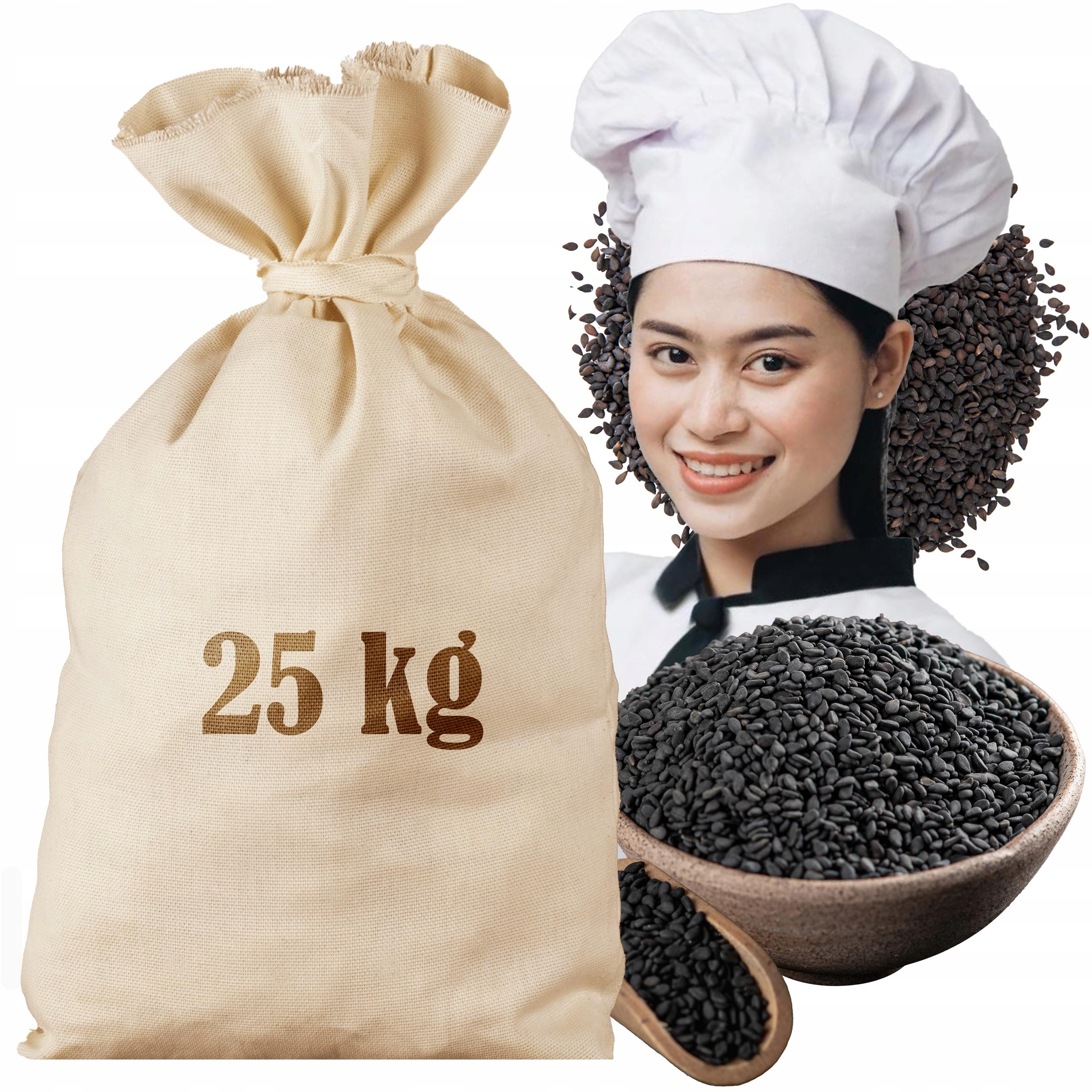 Levně Sezam Černý Loupaný 25 Kg Sáček