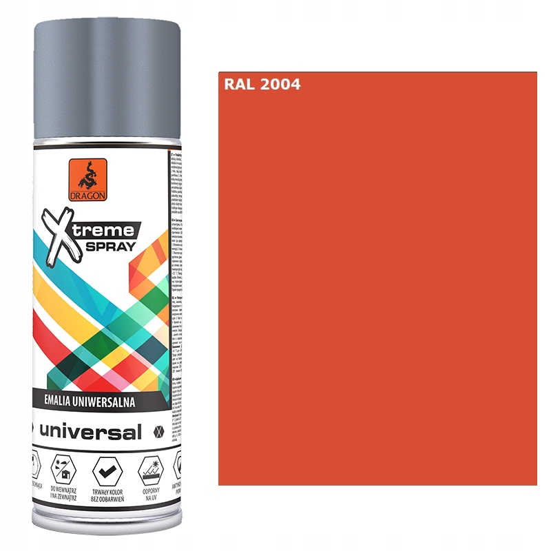 

Emalia Spray Dragon 400ML Ral 2004 Pomarańczowy