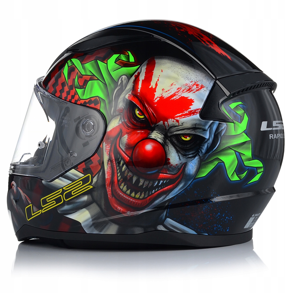 KASK MOTOCYKLOWY LS2 FF353 RAPID II JOKER HAPPY DREAMS + NIEBIESKA SZYBA Rozmiar S