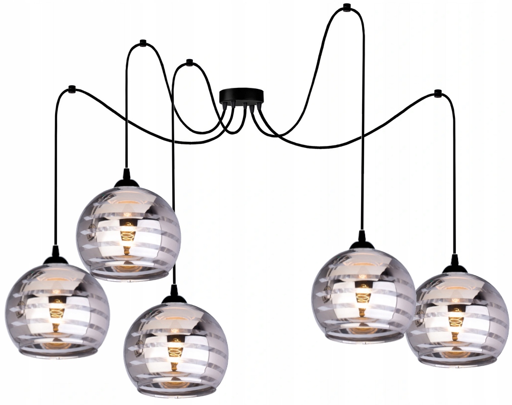 

Szklana Lampa Wisząca Sufitowa Żyrandol Led Pająk