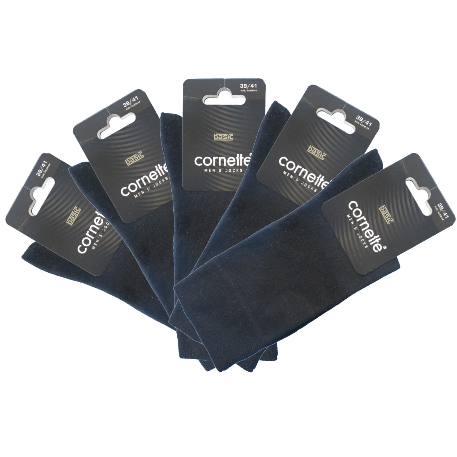 

5 Pak Cornette skarpety męskie basic czarne 39/41
