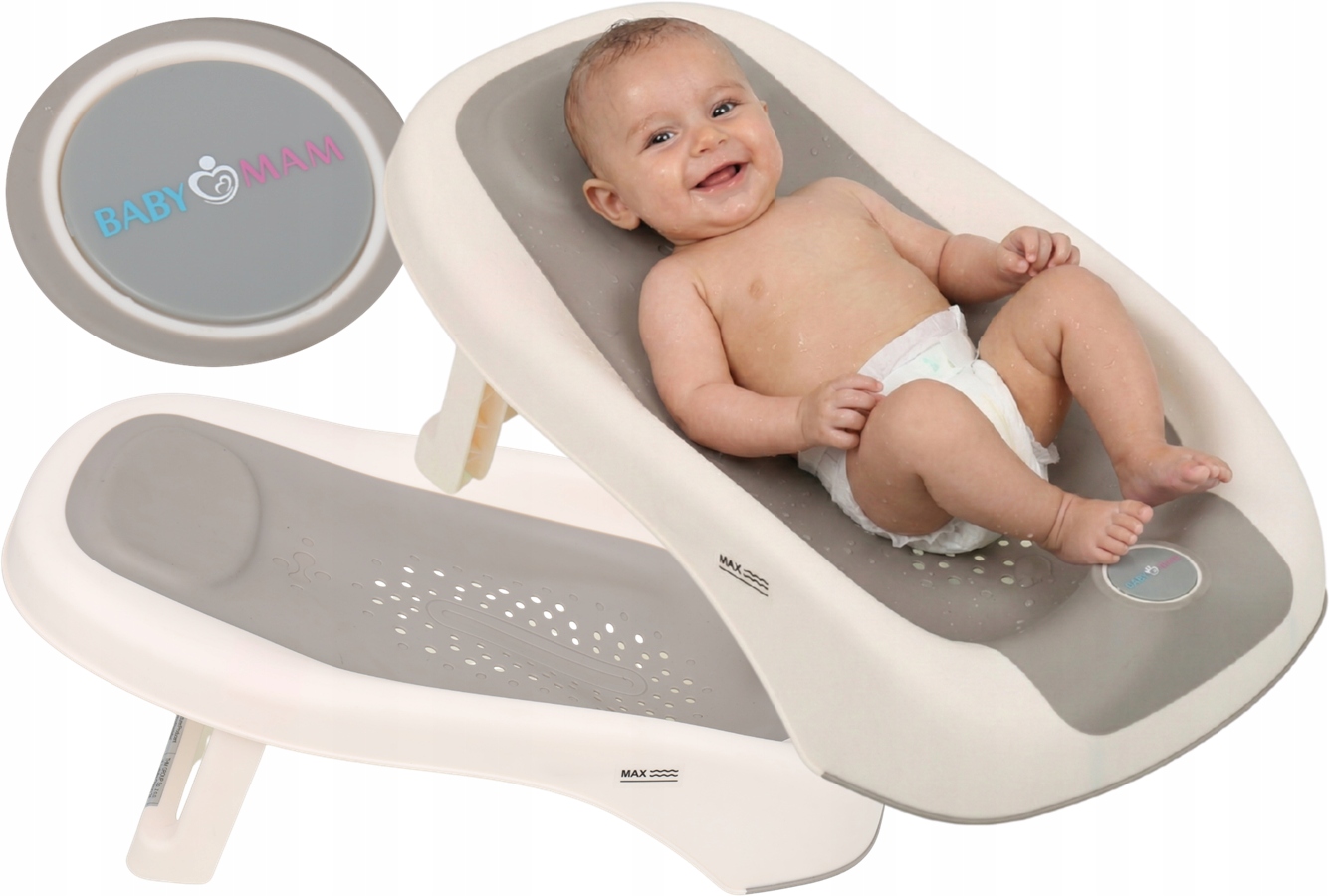 FOTELIK DO WANIENKI LEŻACZEK DO KĄPIELI KĄPIELOWY DLA NOWORODKA BABYMAM