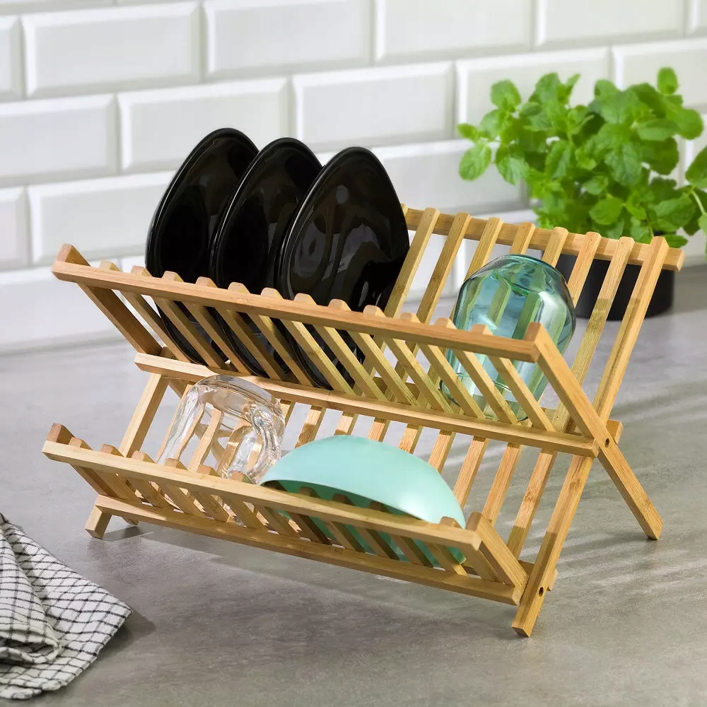 SUSZARKA DO NACZYŃ BAMBUSOWA DWUPOZIOMOWY OCIEKACZ Kod producenta KH 1631