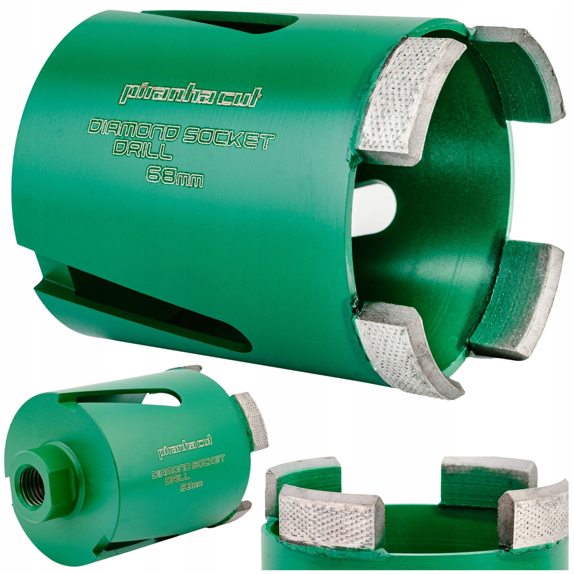 Wiertło diamentowe koronka pod puszki do żelbetonu 68 mm M16 Piranhacut