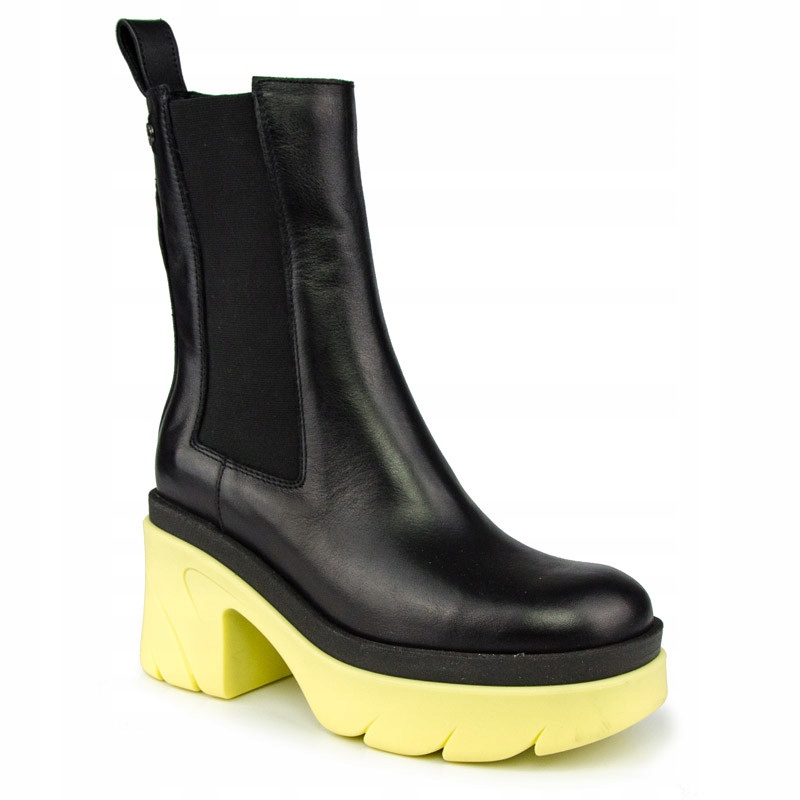 CARINII B7739 WORKERY TRAPERY SKÓRA CZARNE ŻÓŁTE