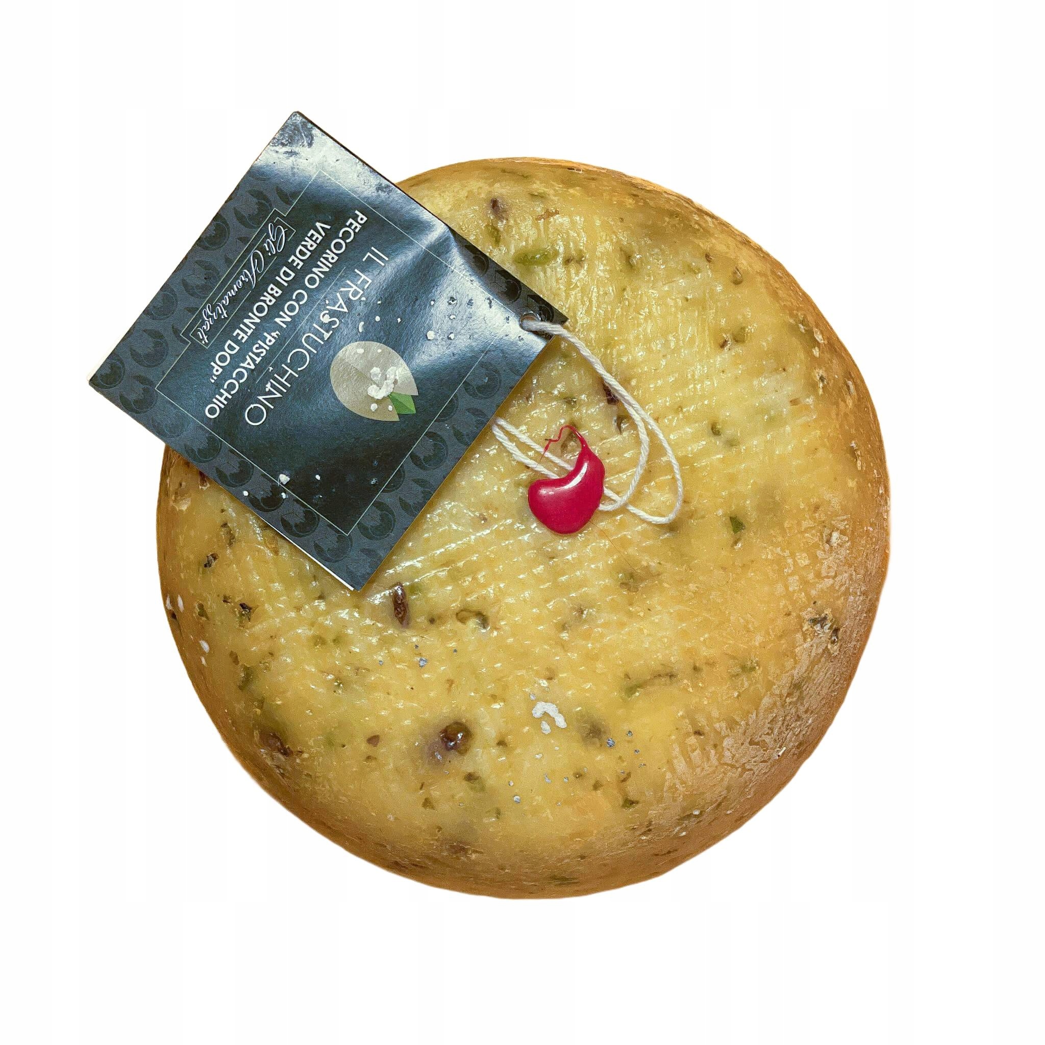 Owczy ser Pecorino z pistacjami z Sycylii Dojrzewający, aromatyczny 500 g.