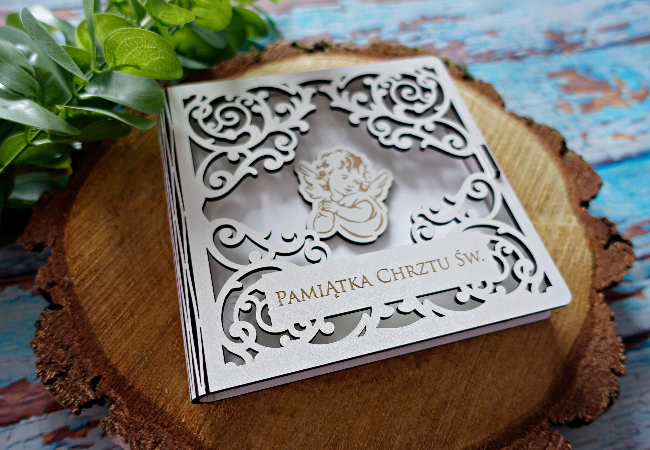 Pamiątka Chrztu Świętego - Album drewniany Marka inna marka