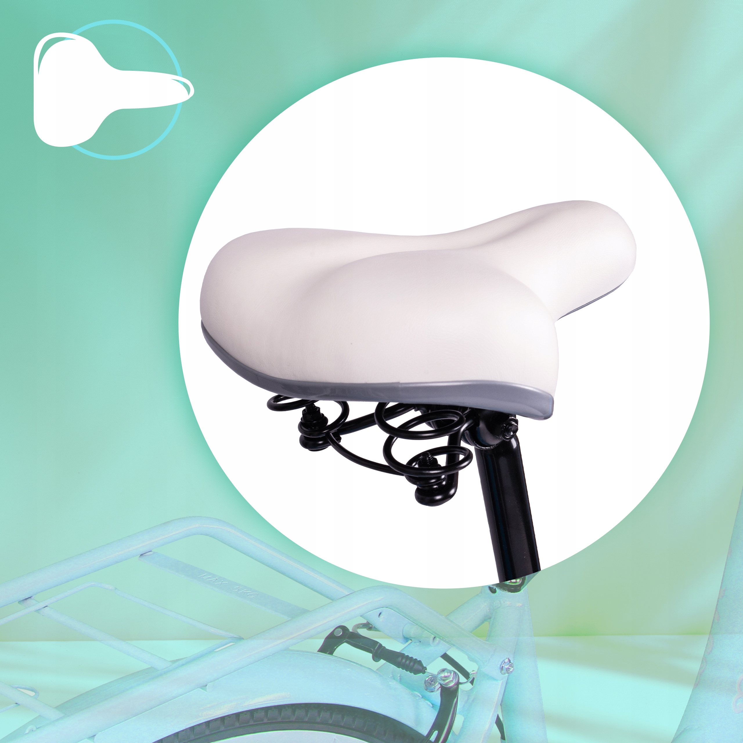 ROWER MIEJSKI DAMSKI 28'' DAMKA WIKLINOWY KOSZYKBAGAŻNIK NÓŻKA RAMA 18" Rozmiar koła (