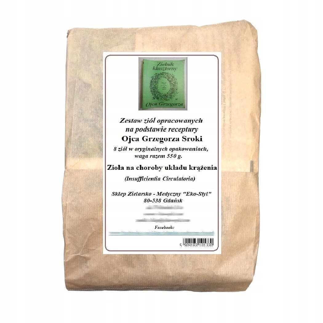 Serce I Krążenie 550g- Zestaw ziół wg rec. O. Sroki- Eko-Styl