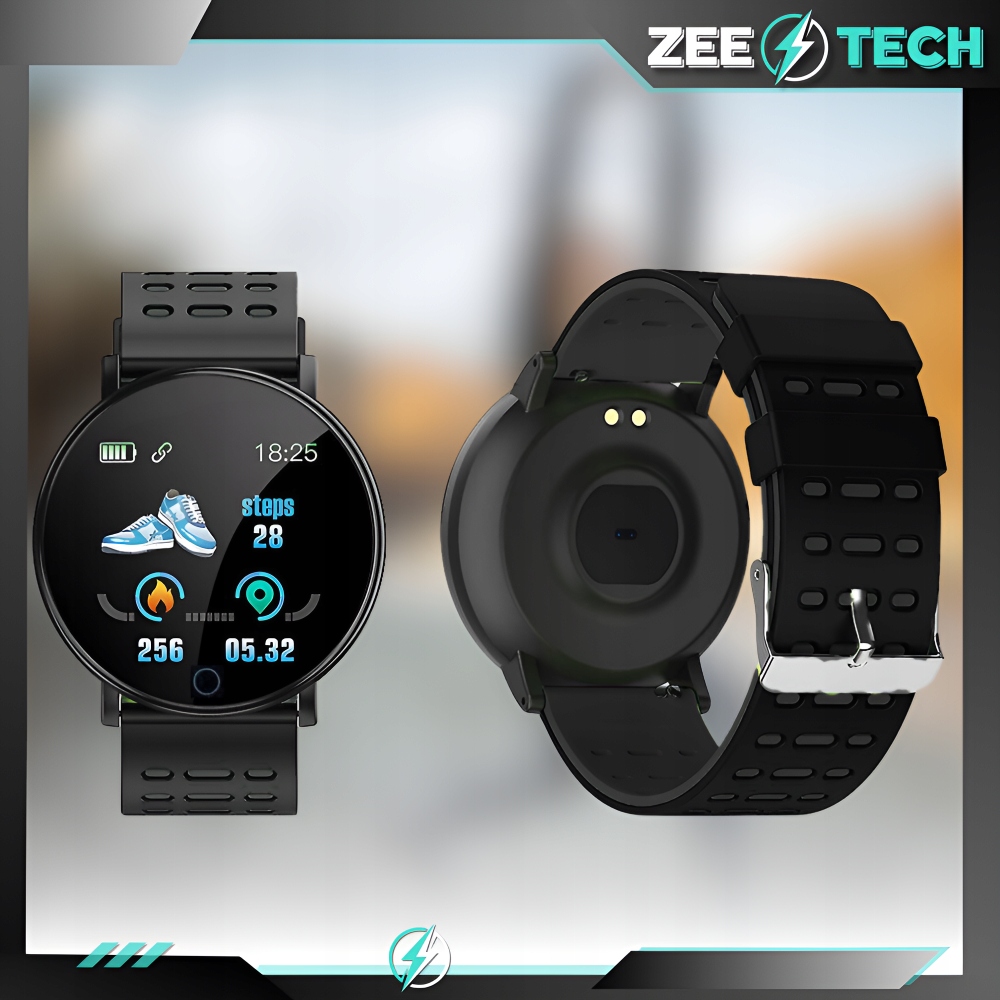 SMARTWATCH ZEGAREK OPASKA SPORTOWA MĘSKA DAMSKA KROKI PULS POWIADOMIENIA Kolor czerwony