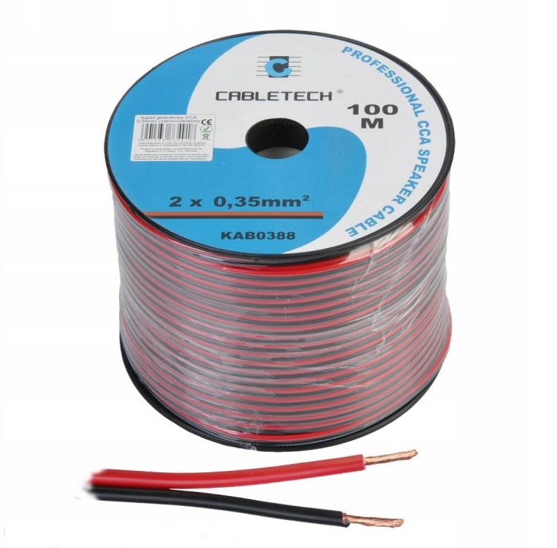 

Kabel Przewód głośnikowy Audio Led 2x0,35mm Cca 2m