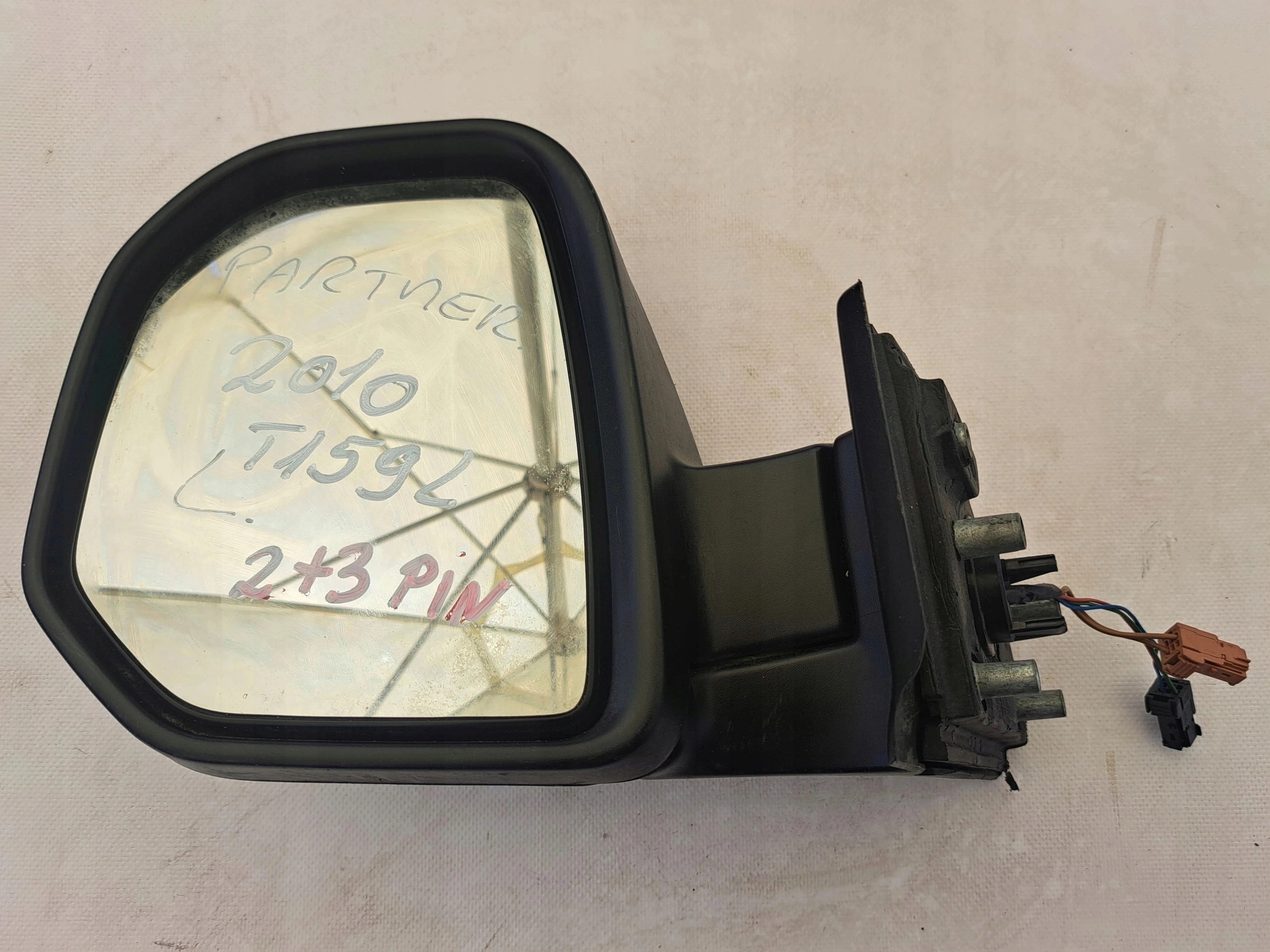 PEUGEOT PARTNE-> mirror left 2+3 PIN original