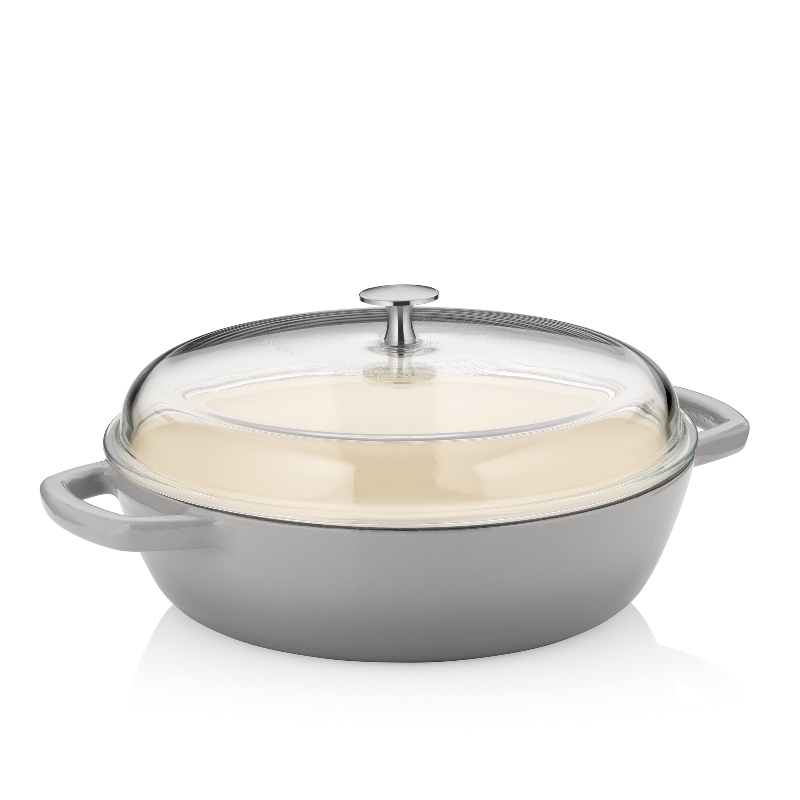 Hluboká pánev litinová Calido 28 cm 3,8 l šedá