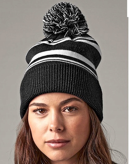 CZAPKA STRIPED FAN BEANIE ZIMOWA BEECHFIELD BRIGHT ROYAL/WHITE Marka Beechfield