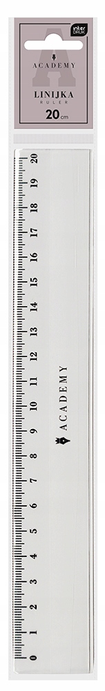 ACADEMY LINIJKA SZKOLNA plastikowa 20 cm