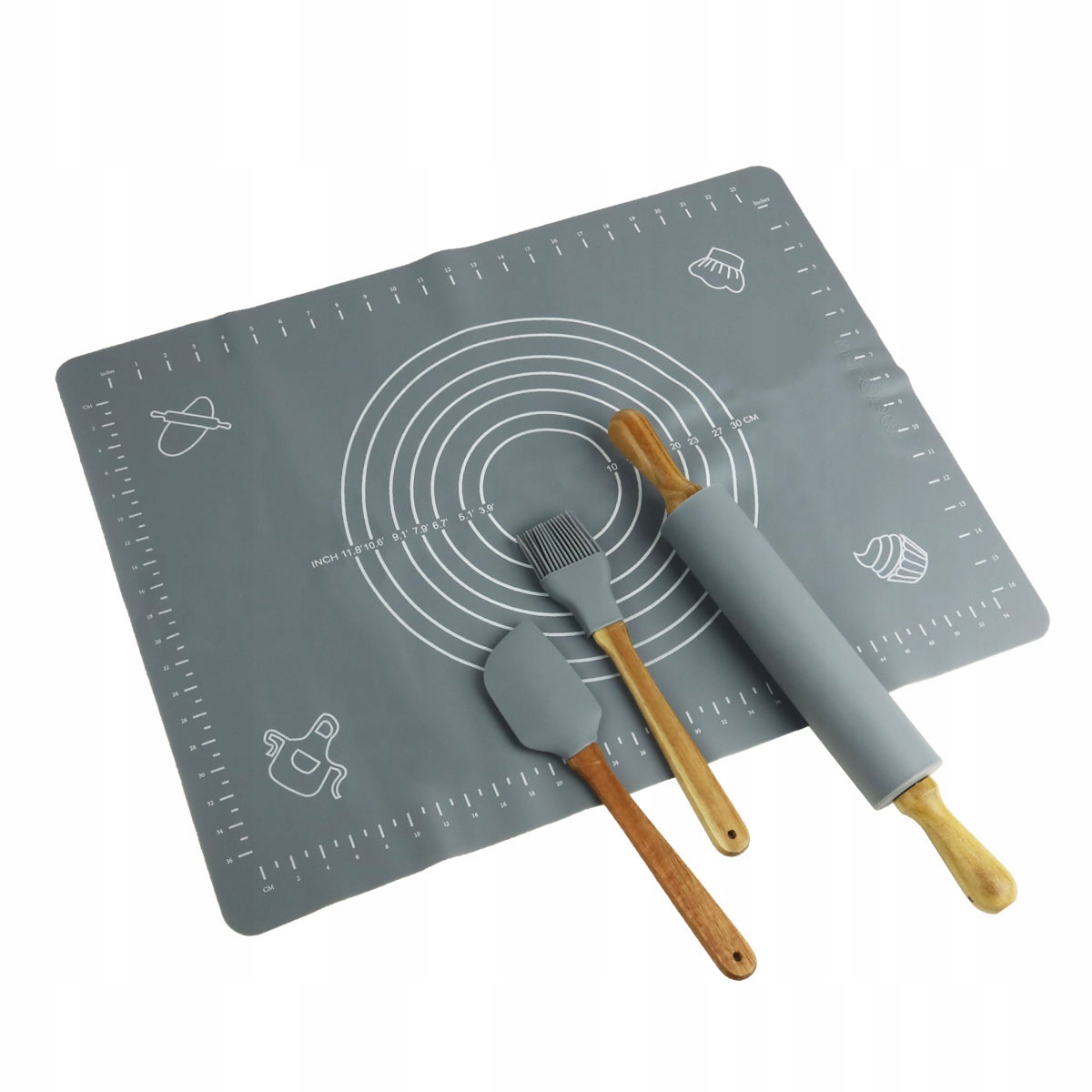 

Zestaw Stolnica Silikonowa+wałek+pędzelek Mata