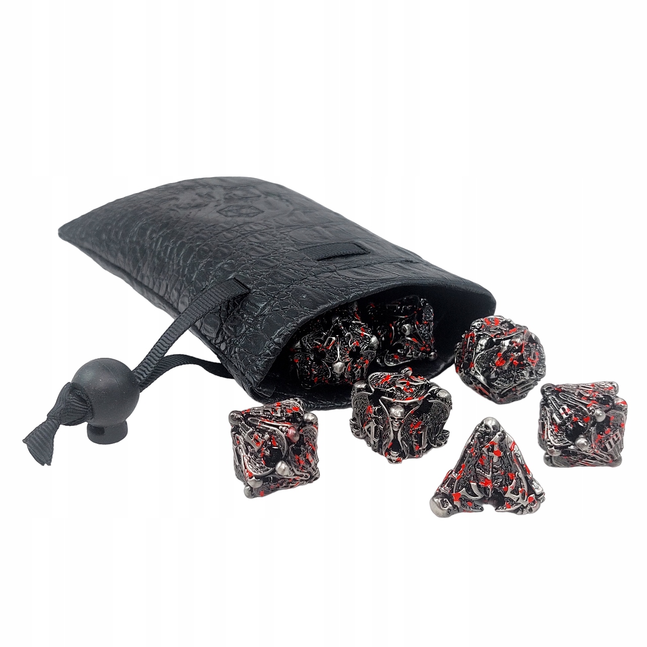 ZAGŁADA ANIOŁÓW ZESTAW 7 METALOWYCH KOŚCI RPG Liczba ścian 4 6 8 10 12 20