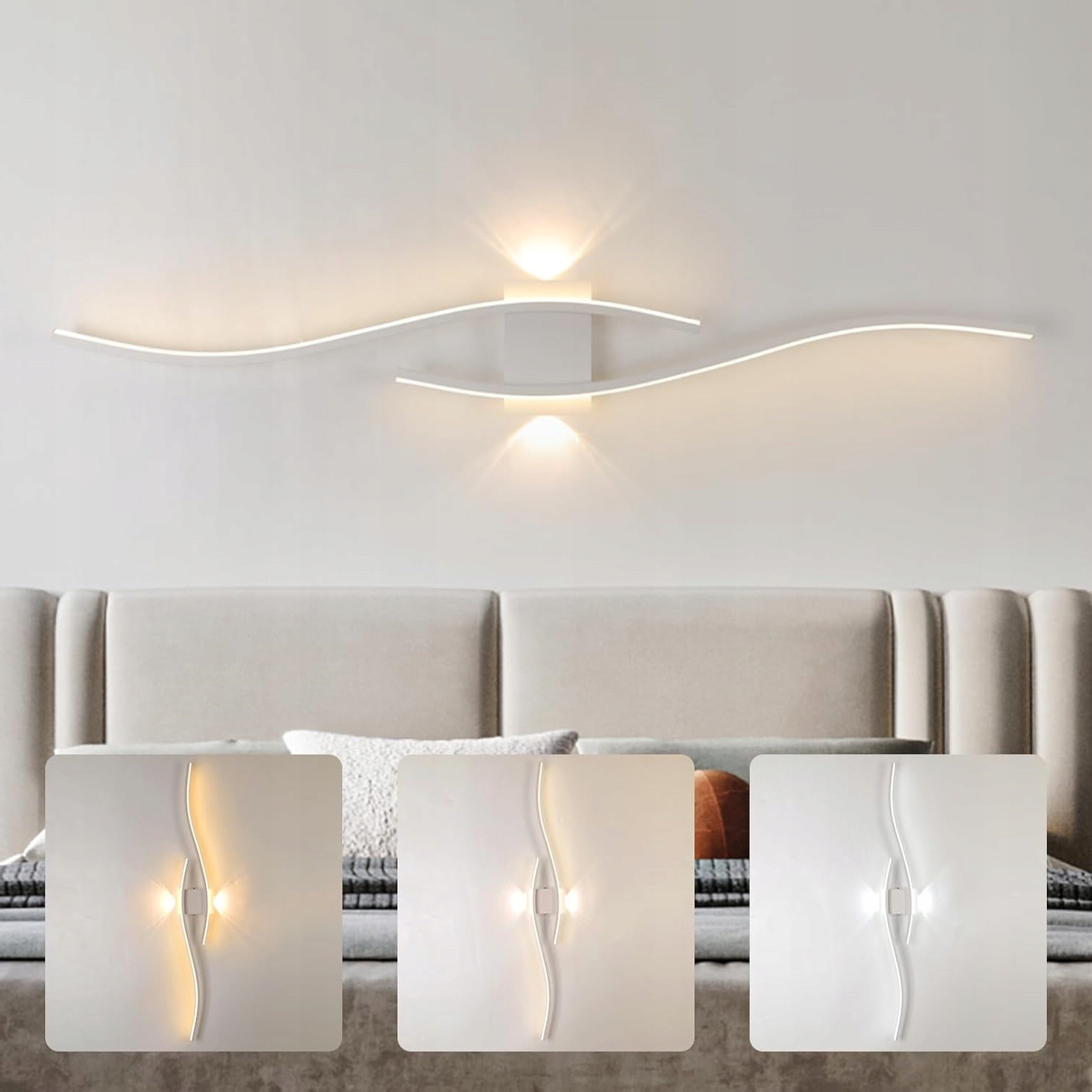 Nástěnné Svítidlo Bílé Led Moderní Lampa Do Obývacího Pokoje Chodby S Dálkový Ovladač