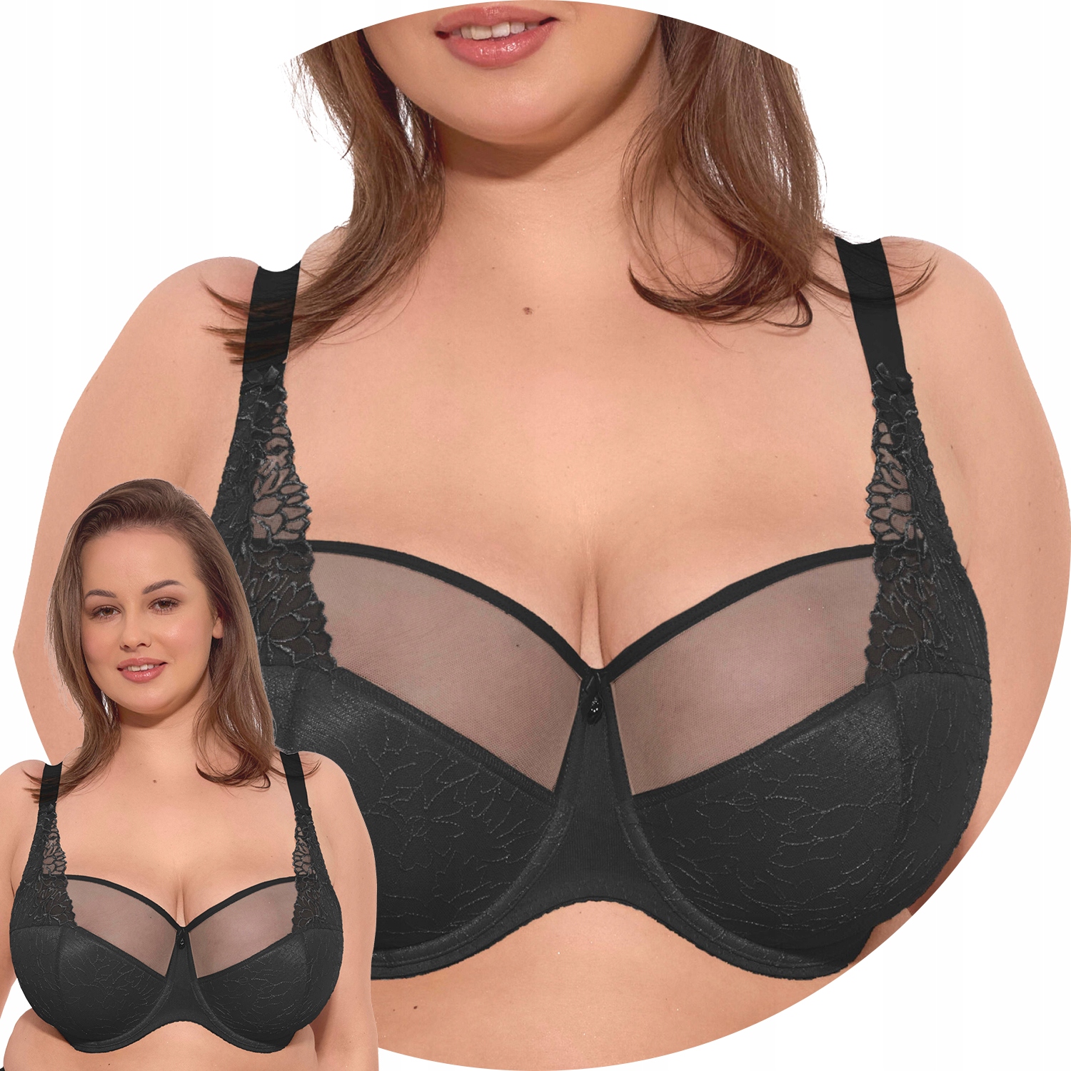 Gaia 1300M Maja Maxi Polovyztužená podprsenka Semi Soft černá 70K