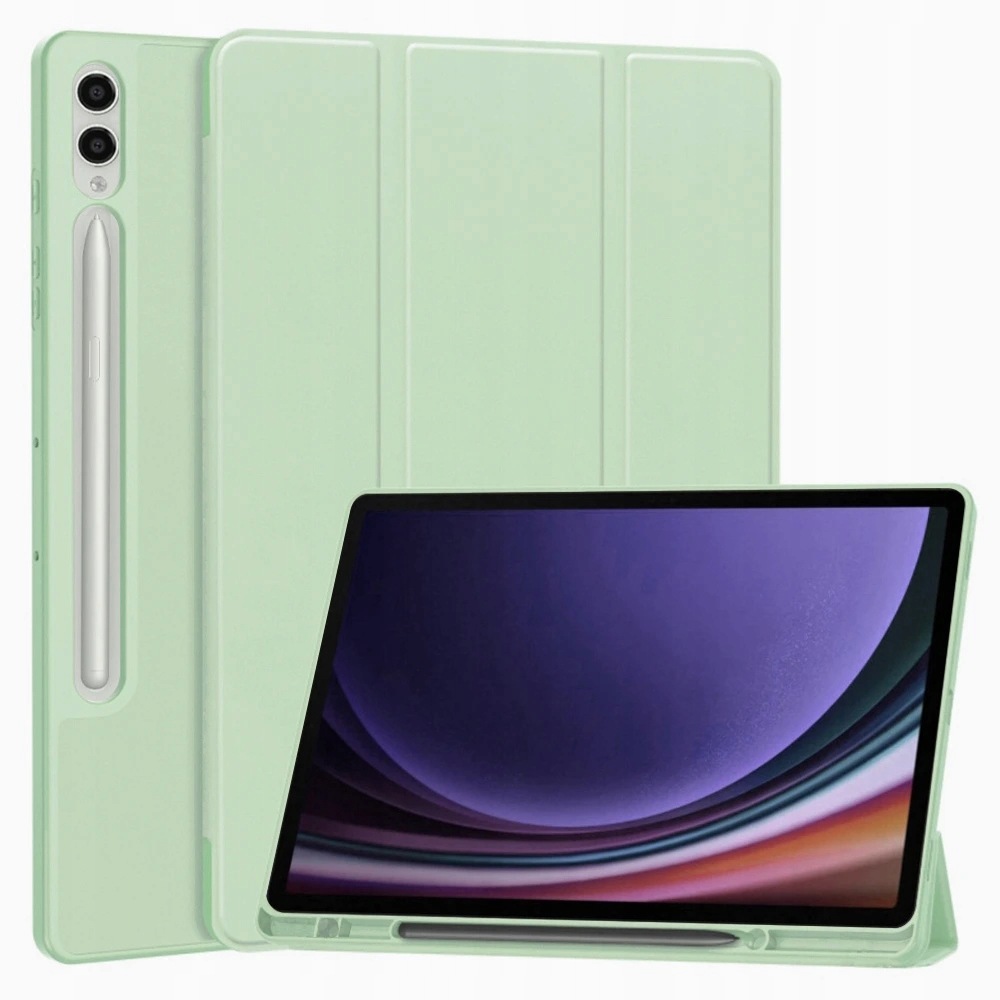 Techsuit Etui z uchwytem rysik Samsung Galaxy Tab S9 Plus Zielona matcha