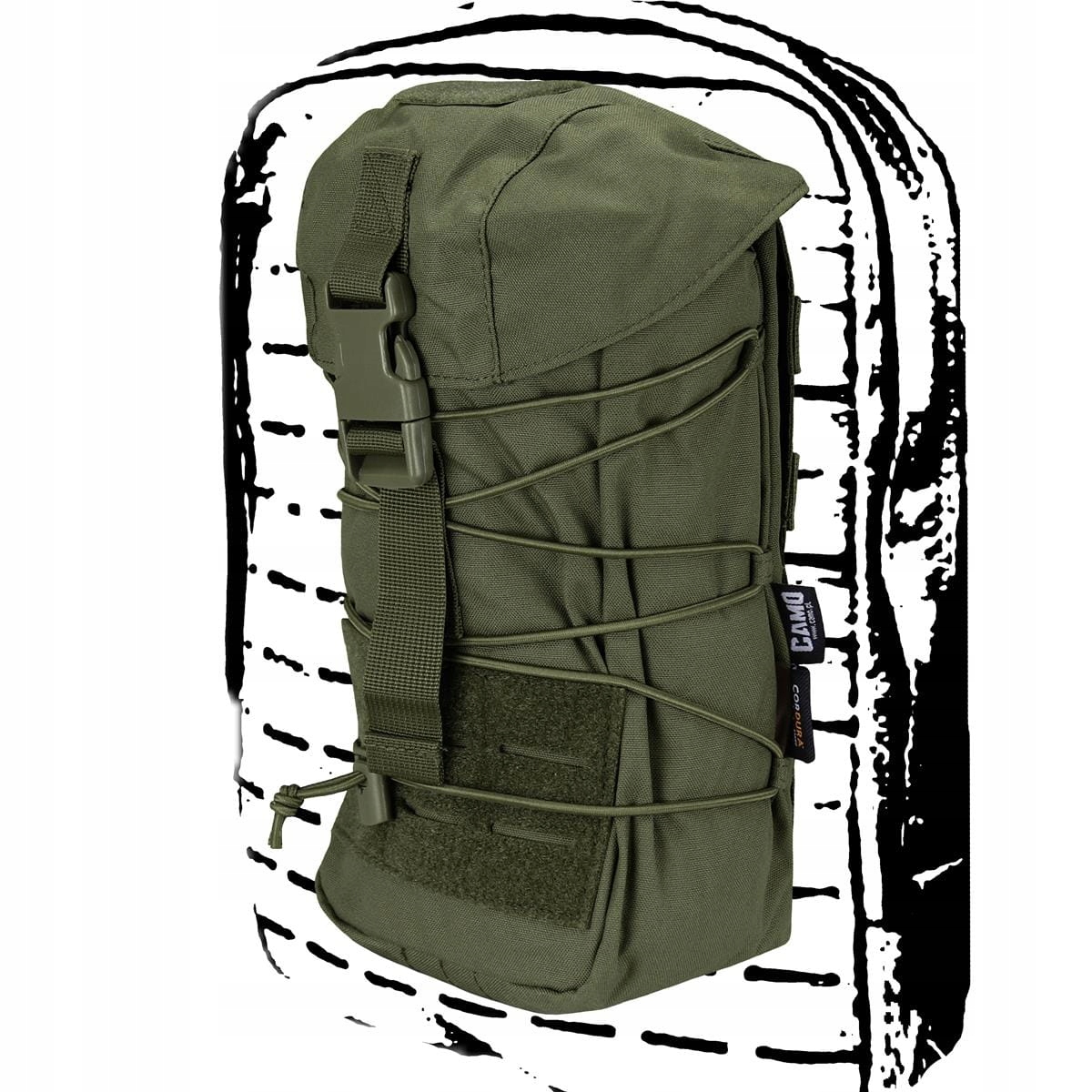 Ładownica Molle Zasobnik Camo Flank Torba Taktyczna Uniwersalna Zielona