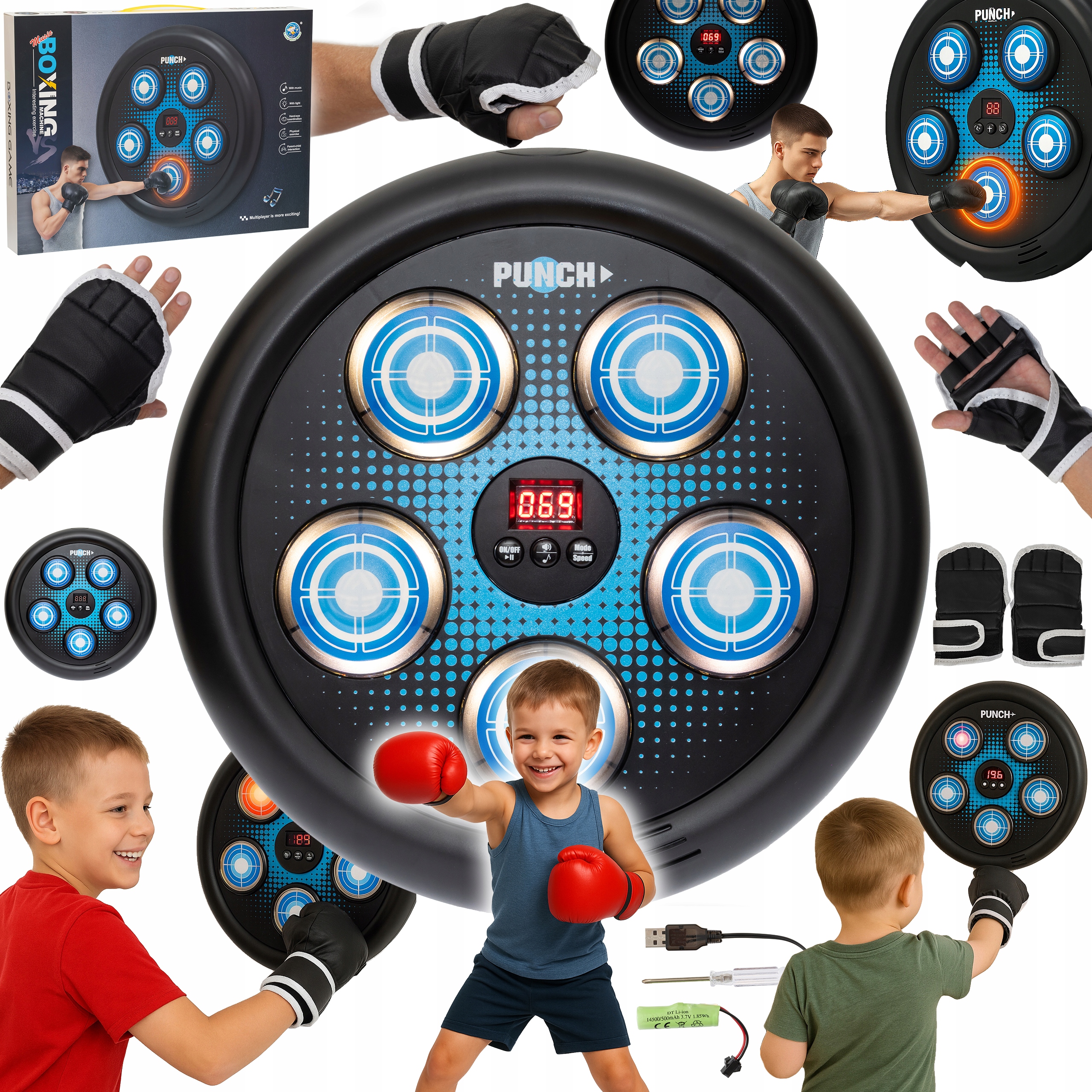 Hudební Boxovací Stroj, Interaktivní Boxerský Set Rukavice
