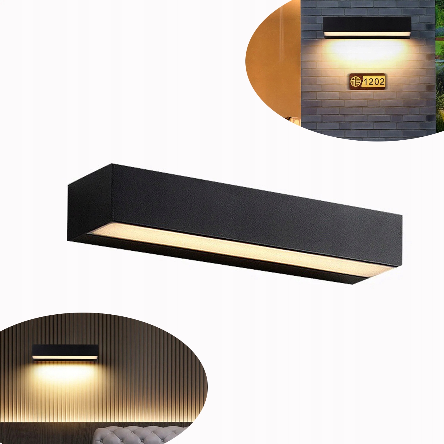 Led fasádní lampa 18W venkovní zahradní nástěnné svítidlo 30 cm