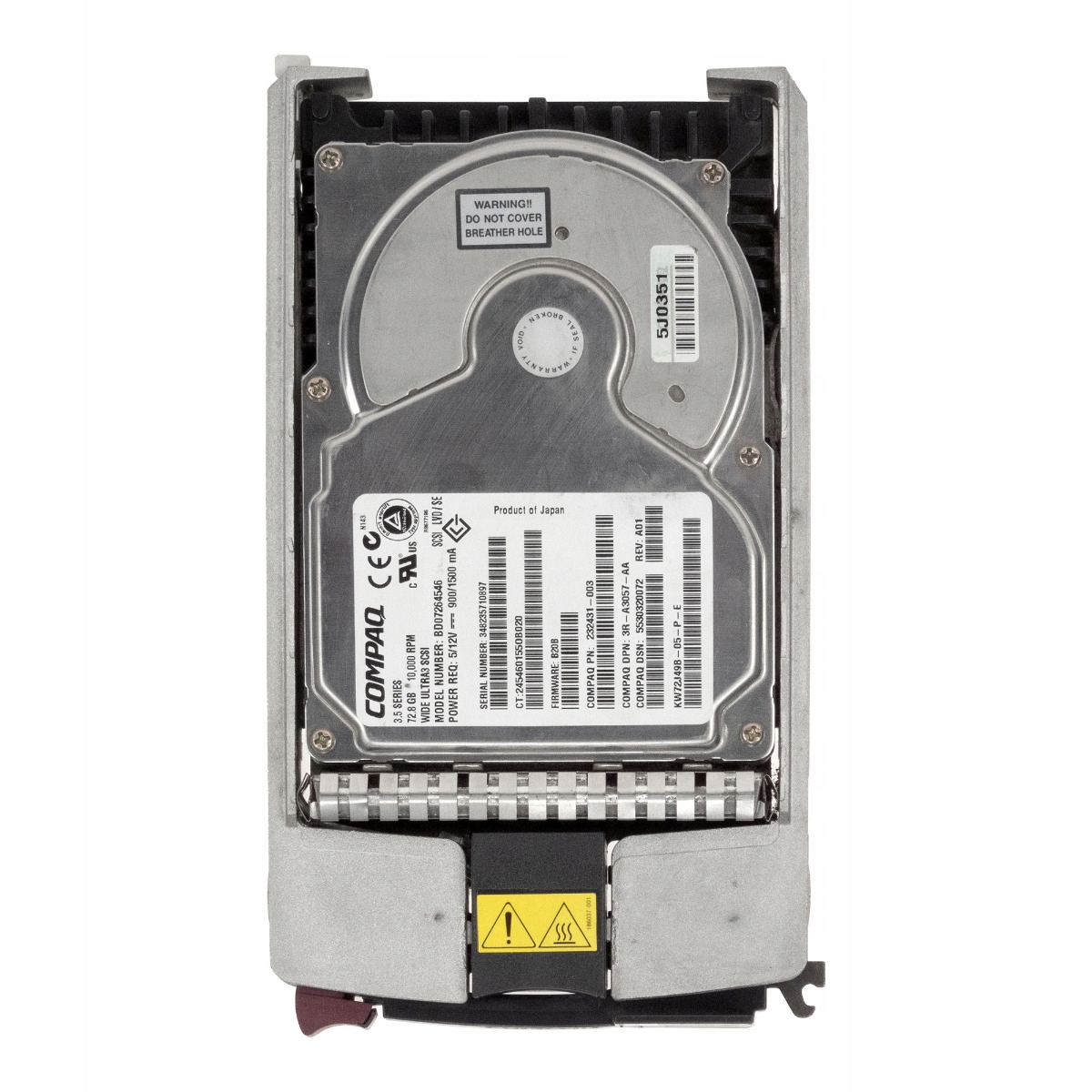 Compaq 232431-003 73GB 10K 2MB Scsi U320 3.5'' BD07264546