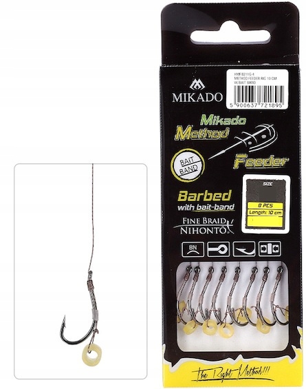 

Mikado Haczyki Przypony Method Feeder Z Gumką R 8