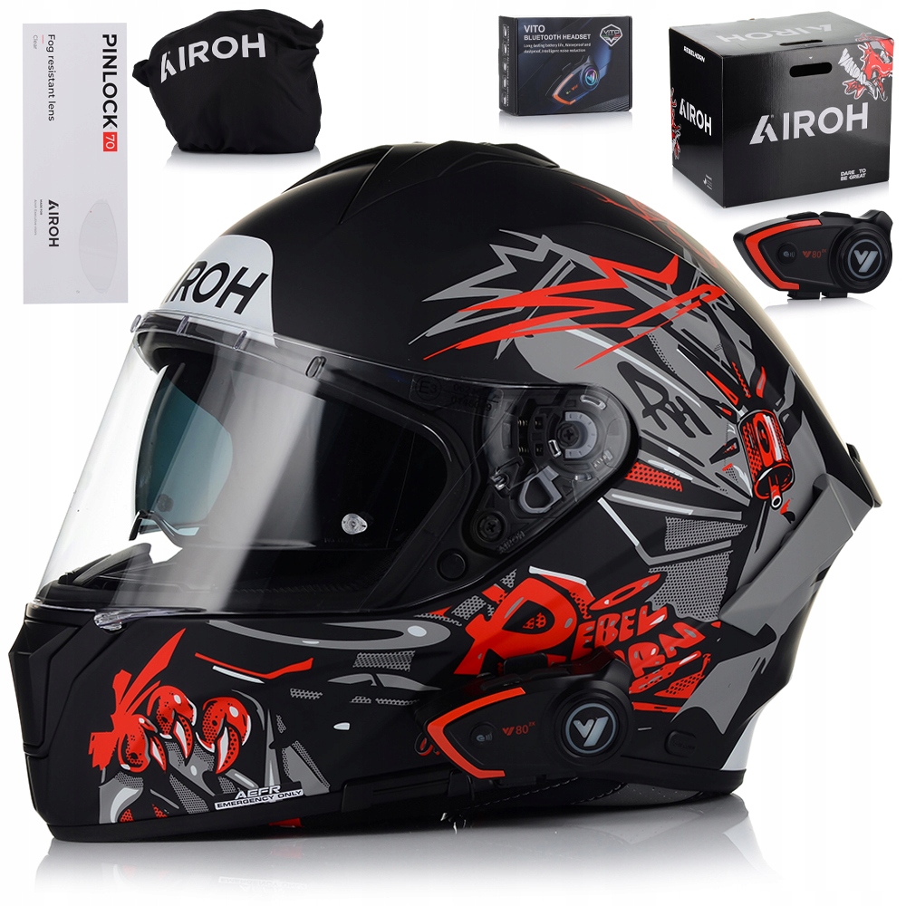 Motocyklová Prilba Airoh Spark 2 Cruze Mat Clona Pinlock Interkom