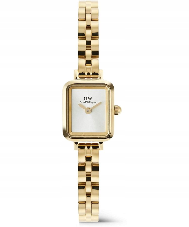 Dámské hodinky Daniel Wellington Quadro Mini Arch 3-link White Sunray Gold