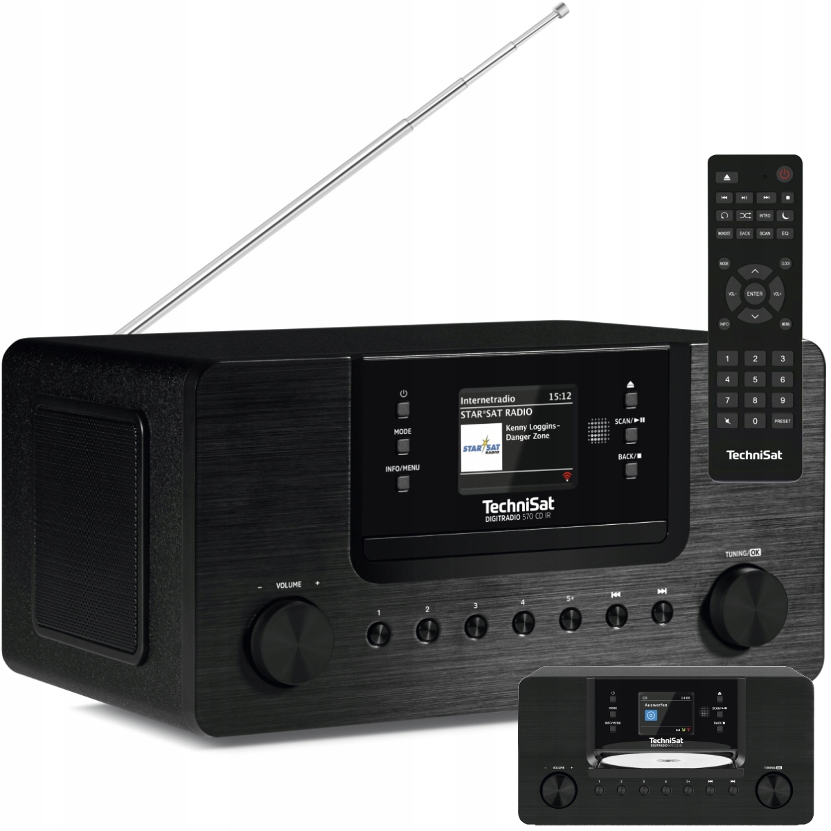 Radio Internetowe Cyfrowe Dab Fm Odtwarzacz CD MP3 Technisat Digitradio 570