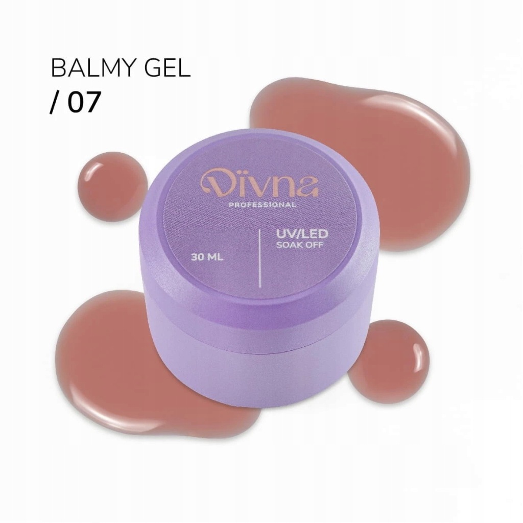 Divna Żel budujący o konsystencji bazy rubber do paznokci Balmy Gel 07 30g
