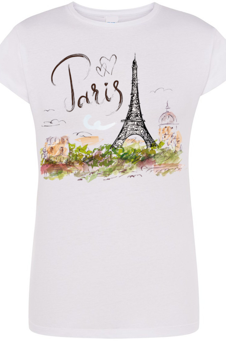 

T-Shirt damski nadruk Paryż Wieża Eiffla r.L