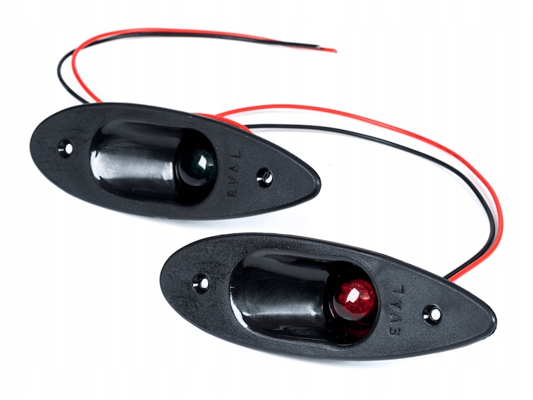 Lampy nawigacyjne Led czarne wpuszczane