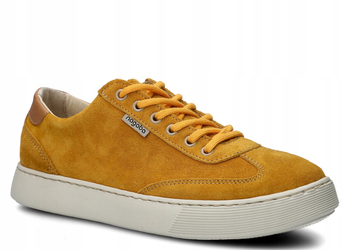 Dámské Kožené Polobotky Žluté Nagaba 612 Velurové, Polské 38