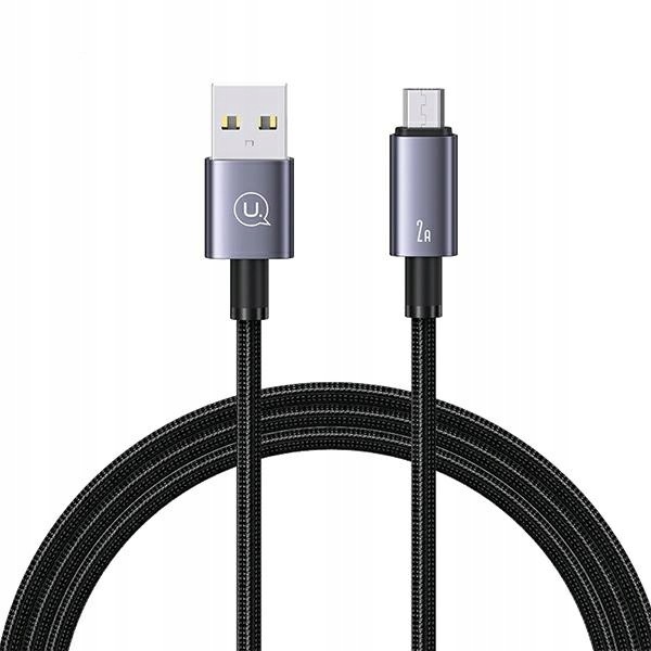 Usams Kabel USB/Micro-USB 2A 1,2m Fast Charging stalowy SJ668USB01