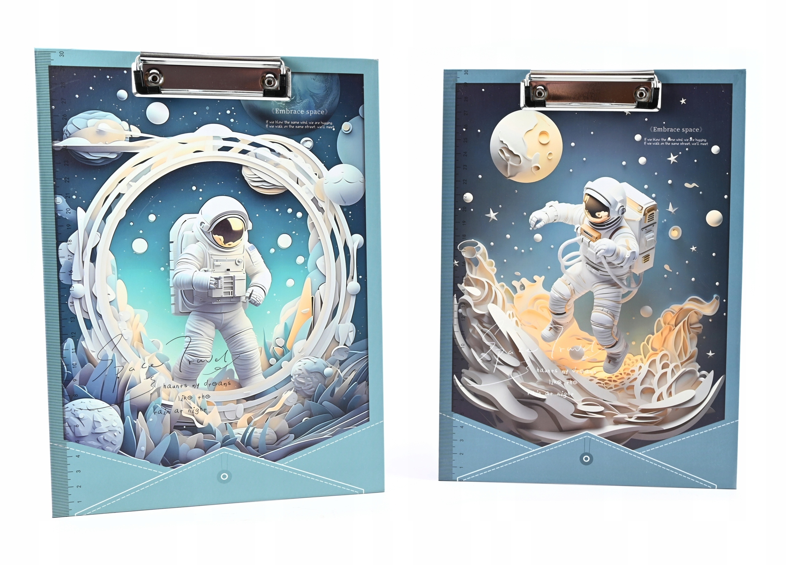 CLIPBOARD DESKA Z KLIPSEM A4 PODKŁADKA DO PISANIA KOSMOS ASTRONAUTA Marka Midex
