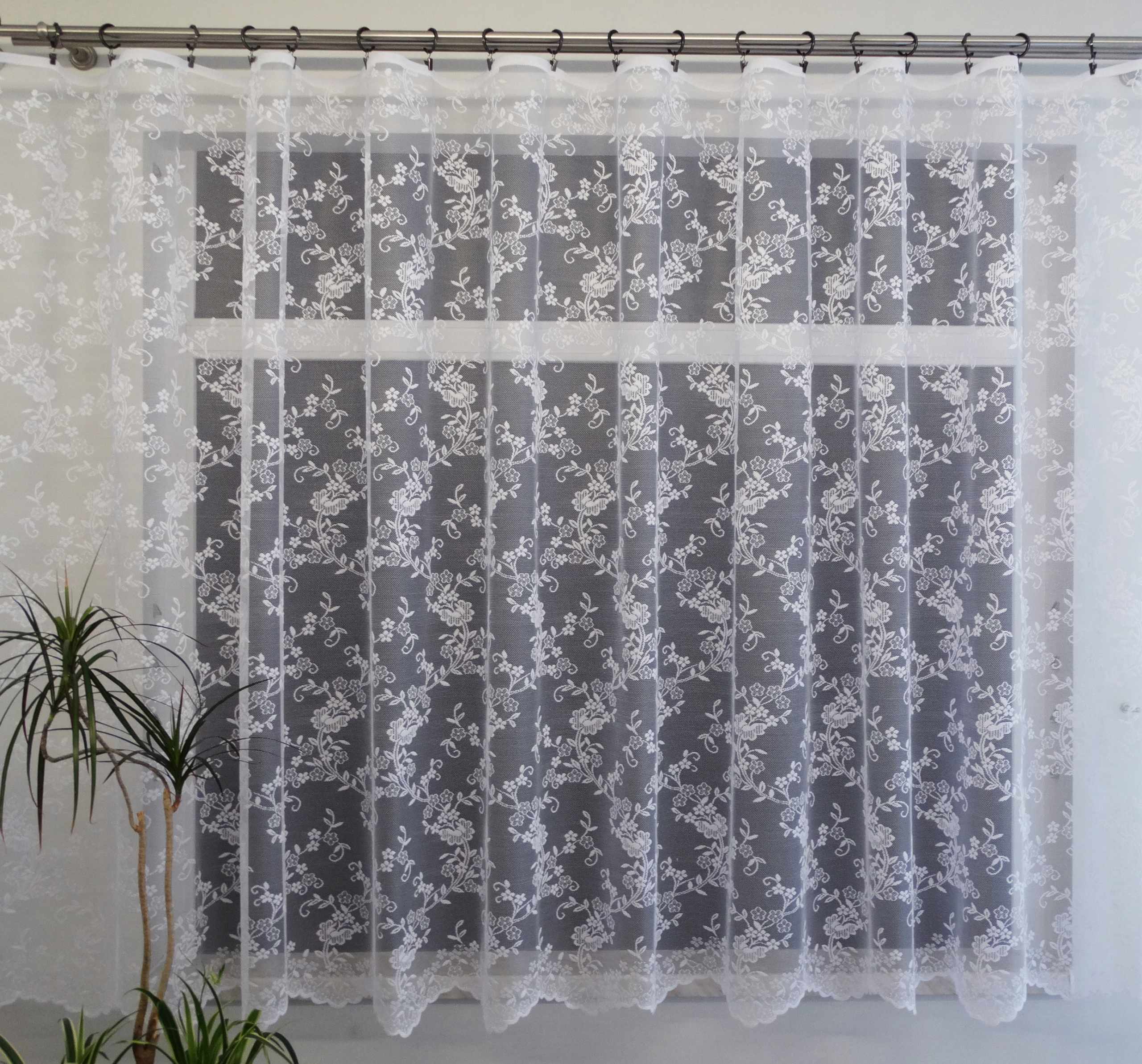 Mg Záclona žakár 2008 Bílá 320x250 hotová s páskou