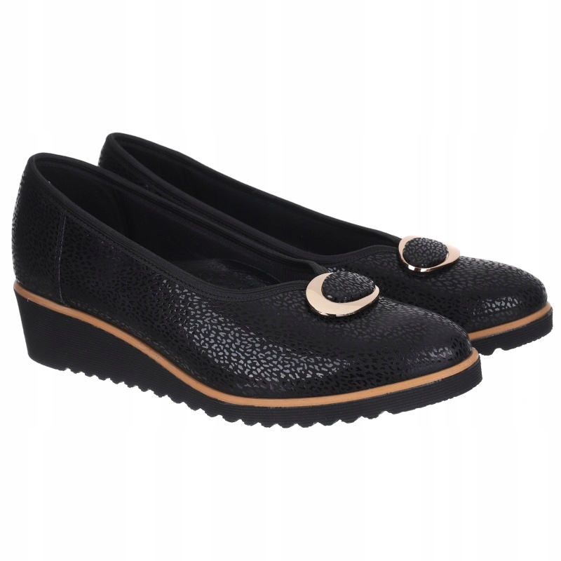 Dámské elegantní polobotky Aspena KX-2681/TINA N160 černá Kůže VEL.42