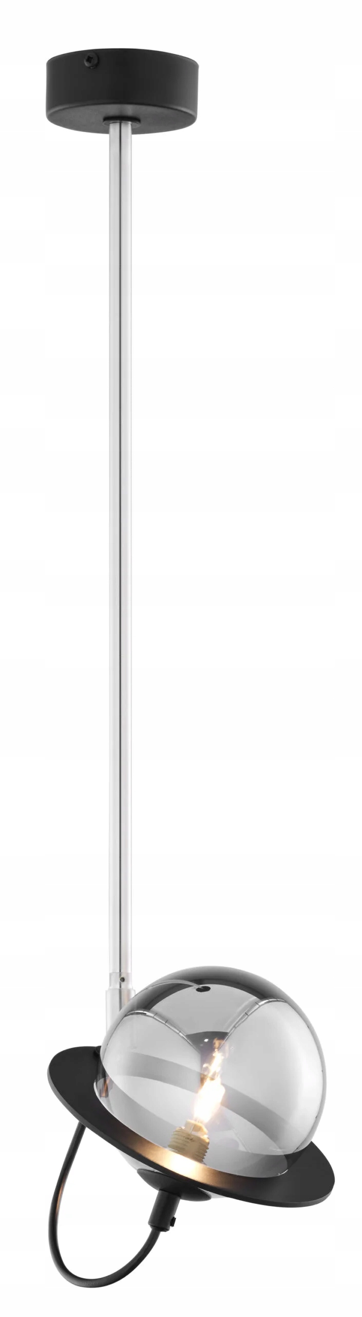 Jupiter Závesná lampa Planet Čierna sklenená guľa 1xG9 14W Moderná