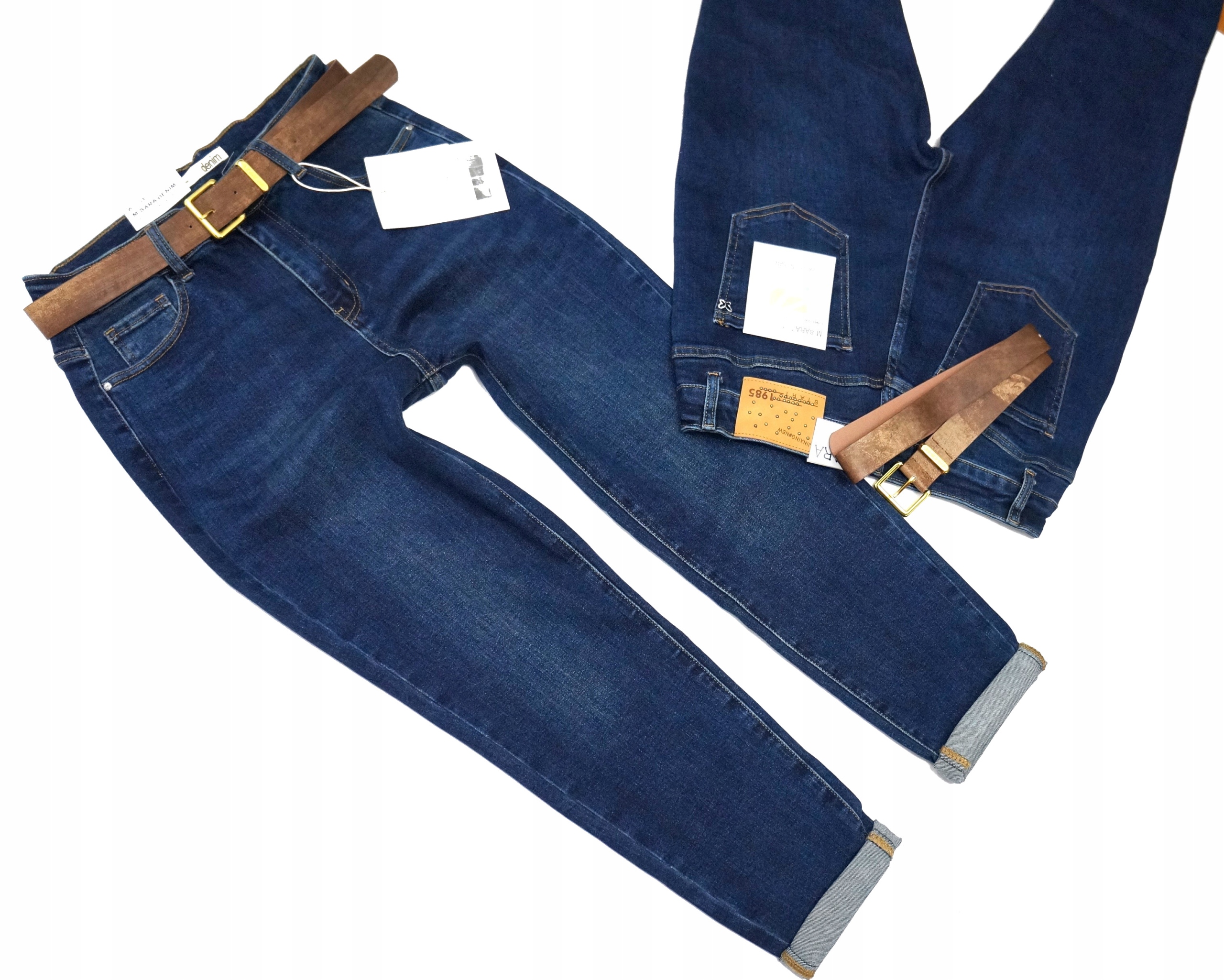 M.sara Džínové Kalhoty Mom Fit Volnější Nohavice Tmavě Modré Vintage 44 2XL