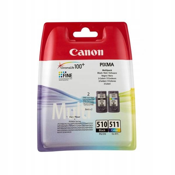 Originální inkoust Cmyk Canon PG-510, PG510, CL-511, CL511 (2970B017AA, 2970B0)
